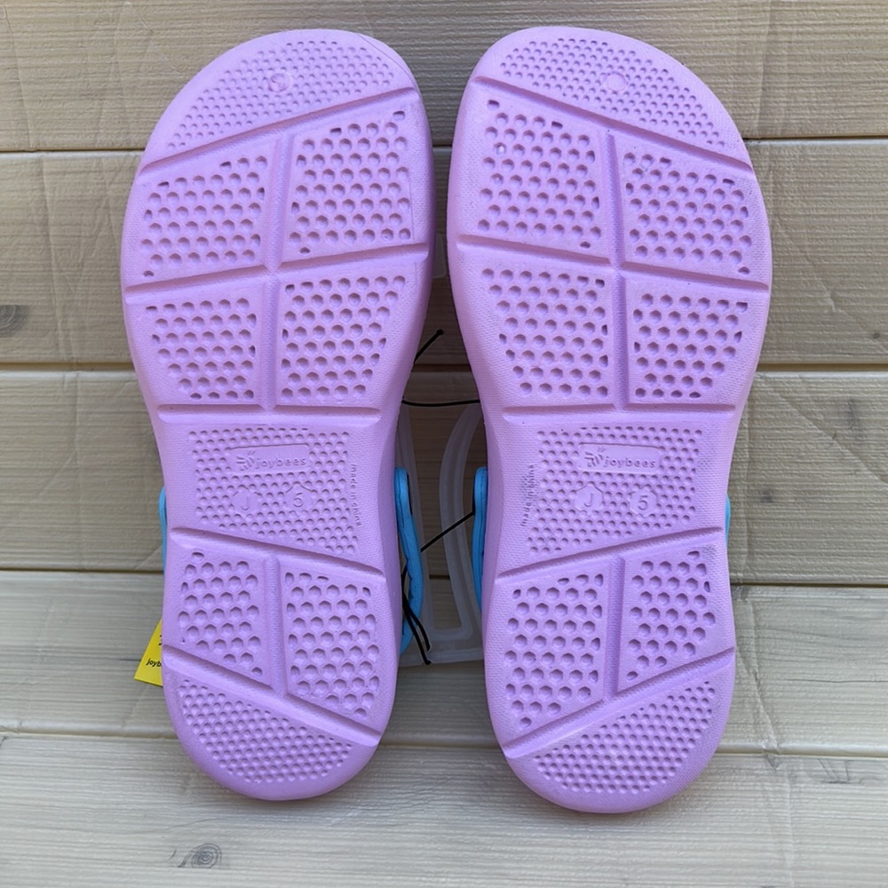 Kids joybees active clogs lavender/sky blue j5 & j3 NWT - Picture 5 of 7